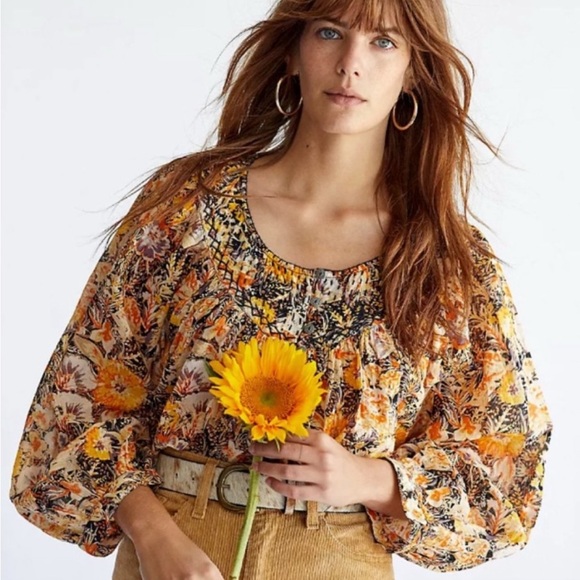 Free People Multicolor Floral Blouse - Picture 2 of 11